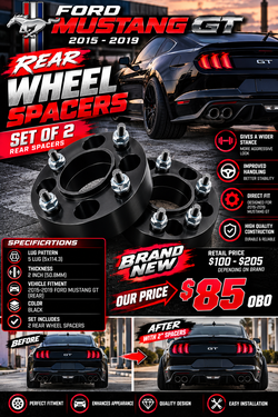 Mustang GT 2 Rear Wheel Spacers