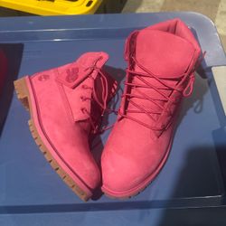 Mens Size 7 Timberland PREMIUM 6" Waterproof Boots 50TH Limited Edition Pink
