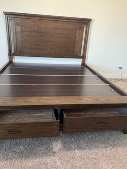 Wood Platform Bed Frame with Storage Drawers
