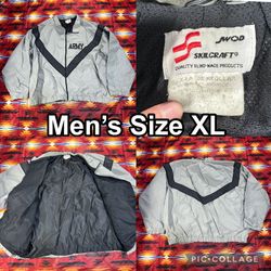 JWOD Skilcraft US Army Training PFU Reflective Full Zip Windbreaker Jacket Sz XL