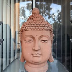 Alfresco Home Buddha Bust Statuary Antique Rust