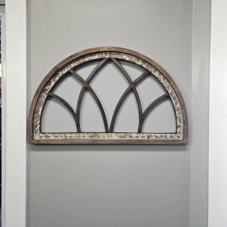 Rustic Half-moon Arch Window