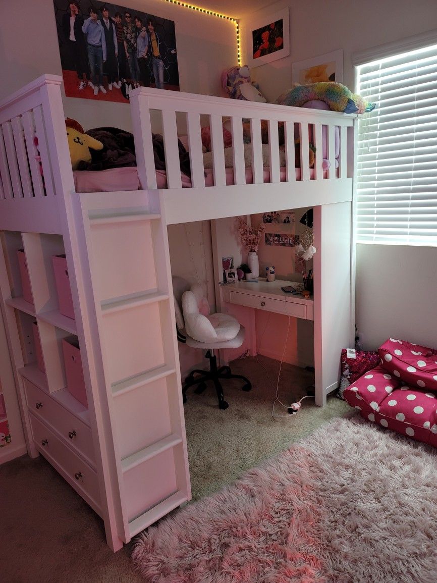 Pottery Barn Kids Elliott System Loft Desk Bed (Twin)