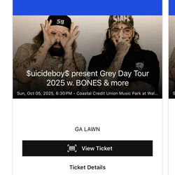 4 Suicide Boys tickets for next Sunday in Raleigh