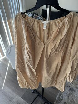 Women’s H&M Oversize Cotton Dress  Beige Size M NEW