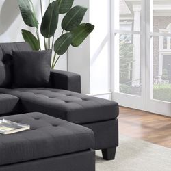 Black Vintage Sectional