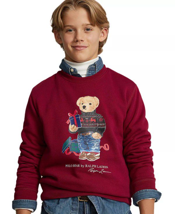 Polo Ralph Lauren Big Boys Polo Bear Fleece Sweatshirt XL (18-20)