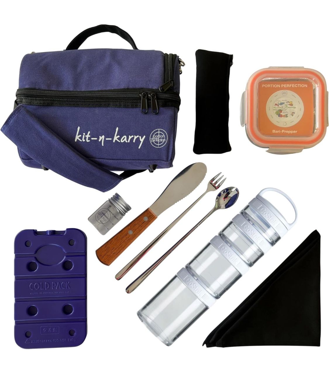 Portion Perfection Kit-N-Karry, Bariatric Surgery Lunch Bag Kit