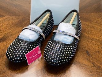 Nina little girls’ Jessa rhinestone-studded dressy ballet flats / Mary Jane dress shoes - size 11 M - BRAND NEW, NWT