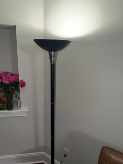 Black Torchiere Floor Lamp 72”