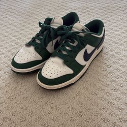 Jordan 1 Lows Green And Navy. Size 9 Barely Worn
