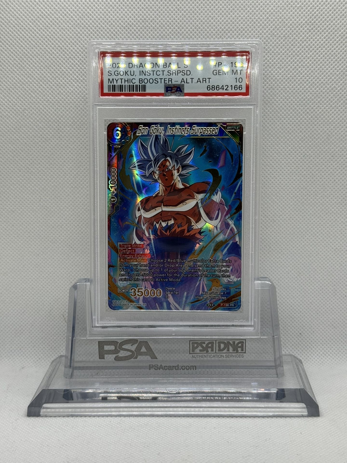 2022 SUPER DRAGON BALL #012 クリリン　psa10 2022 Dragon Ball Super Mythic Booster: PSA 10 Son Goku, Instincts