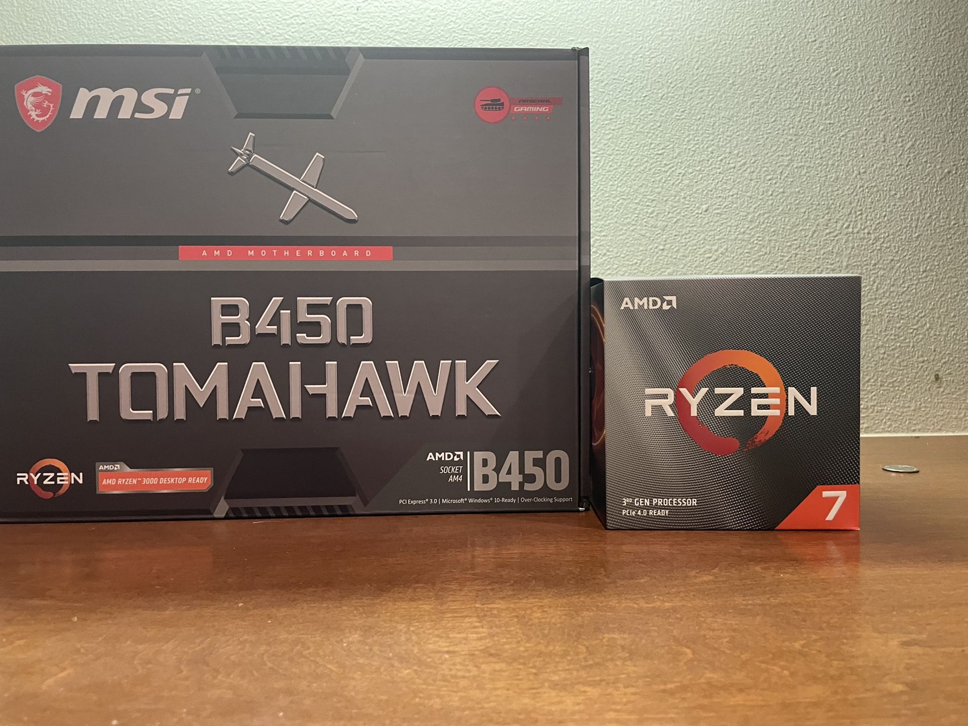 Ryzen 7 3700x, AMD WRAITH PRISM Cpu Cooler, and Msi B450 Tomohawk Motherboard