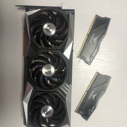 AMD Radeon 6800 Gaming X Trio 16gb VRAM + 2 x T-Force Delta 32gb RAM DDR4