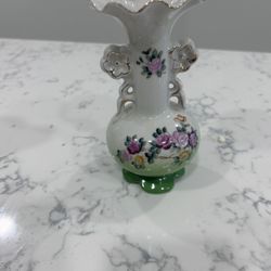 Ceramic Luster Teapot And Porcelain Vase - Post WWII Japanese