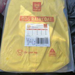 Fofos Dog Rain Coat , Medium Size, Color Yellow 