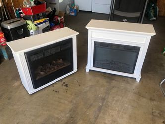 White electric heaters