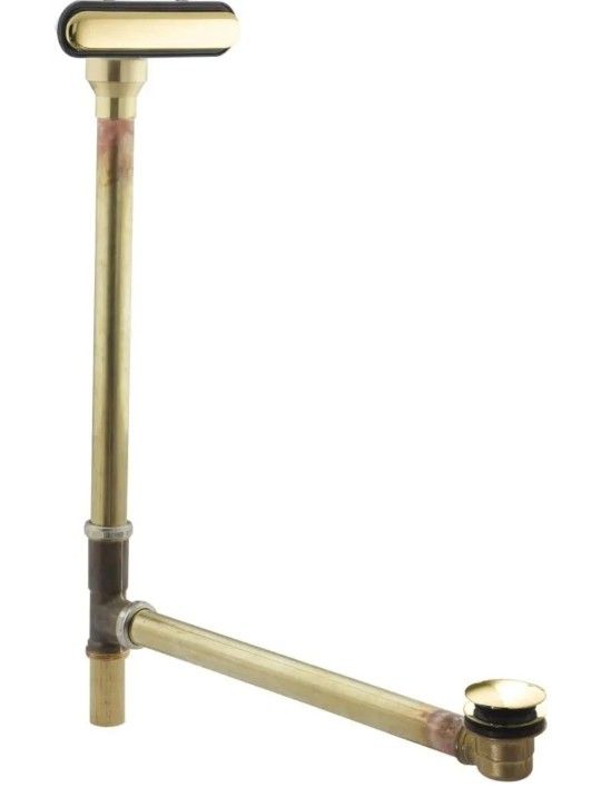 KOHLER vibrant Polished Brass Clearflo Brass Slotted Overflow Bath Drain