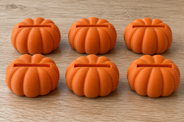 Pumpkin Place Card Holders, Set of 6, Thanksgiving Table Decor, Custom Colors