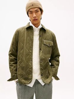 Tommy Hilfiger Lightweight Quilted Jacket Army Green Men Large NWT