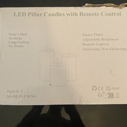 LED Pillar Candles with Remote Control
