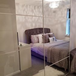 Very spaceous all-mirror Ikea PAX wardrobe