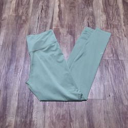 Nike Dri-Fit Legging Women's size medium Green full Length Run Workout Gym Pull