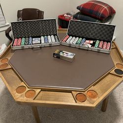 Poker Table And Chip Sets