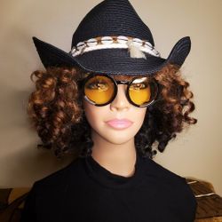 Black Straw Cowgirls Hat