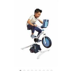 Little Tikes Pelican Explore & Fit Cycle Fun Fitness Adjustable Exercise Equipment Kids Stationary Bike with Videos Audio and Music for Children 3- 7