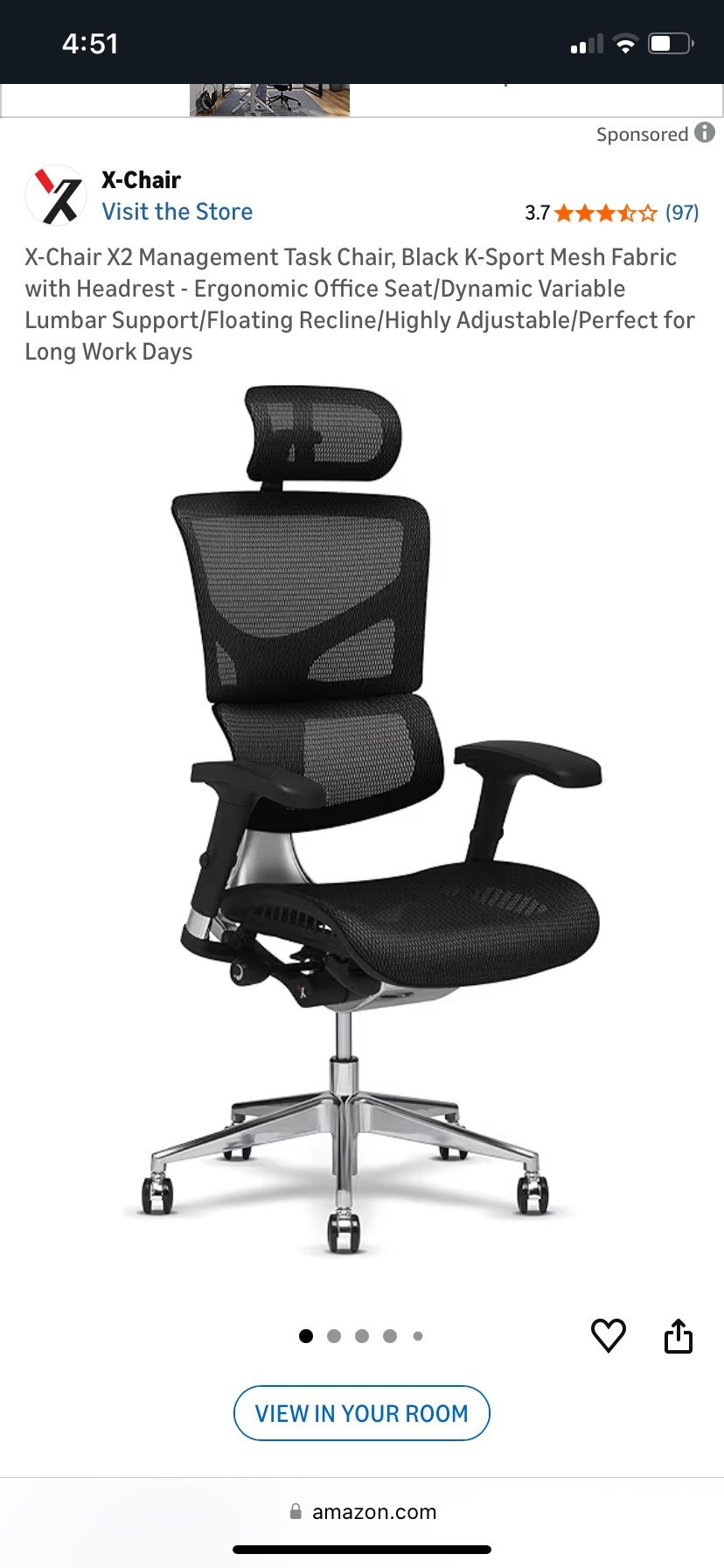 Xchair 2 Office Chair With Back Support Extras 