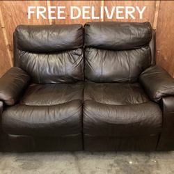 Electric Leather Recliner Loveseat - Free Delivery 