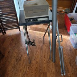 Slide Projector,  Table And Screen