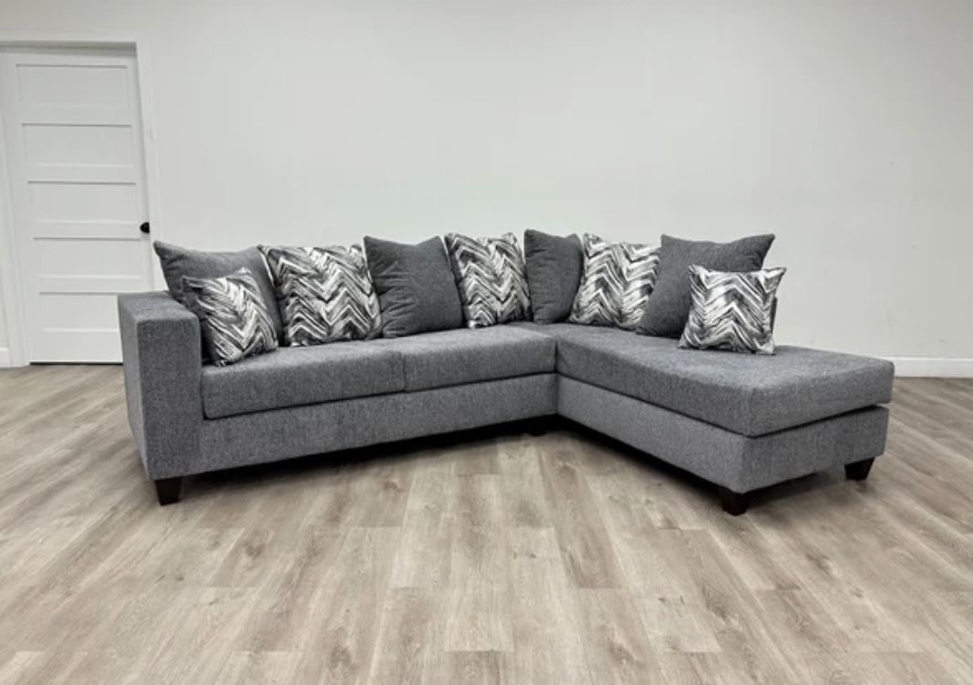 110- Charcoal Sectional With Free Drop Off Delivery