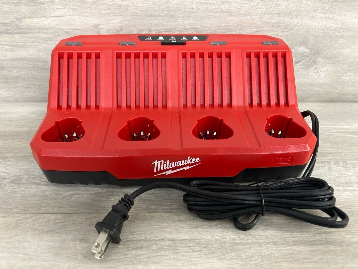 Milwaukee 48-59-1204 M12 Four Bay Sequential Charger (PO1020707) -Like New Condition