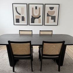 Crate & Barrel Fluted Dining Table 