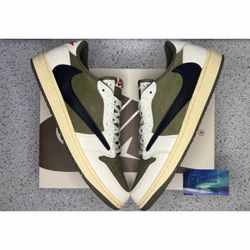 Jordan 1 Low Travis Scott Medium Olive 12 Men
