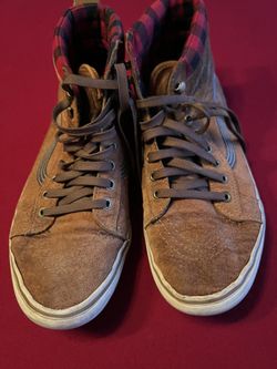 Suede Brown High Top Vans Size 10.00