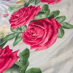 Floral Rose Print Bedsheet or Fabric