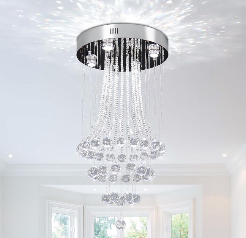 Crystal Rain Drop Ceiling Light