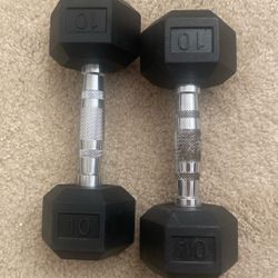 10lb Each Set Dumbbells Weights Like New