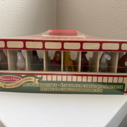 Brand New Sealed! Melissa & Doug Take-Along Show-Horse Stable with 8 Horses