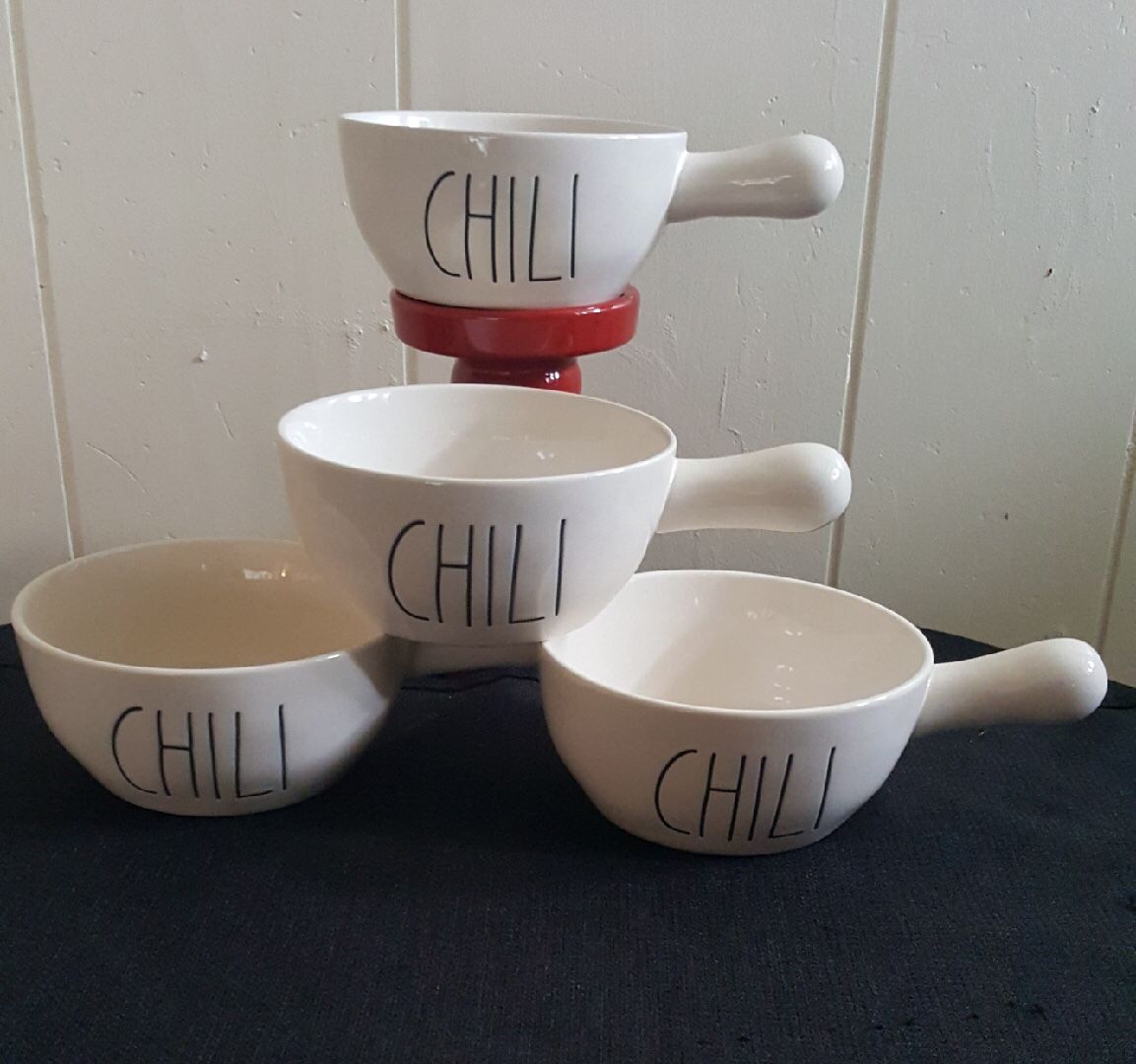 Rae Dunn chili bowls long handle