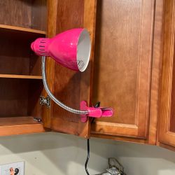 Flexible, Pink Light With Clip.