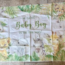A Sweet Baby Boy Is On His Way Baby Shower banner For Sale, Pick Up In Reseda, CA