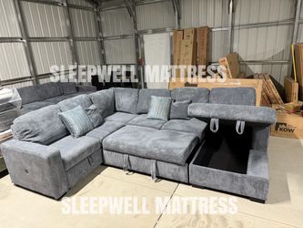 New large dark gray sofa
