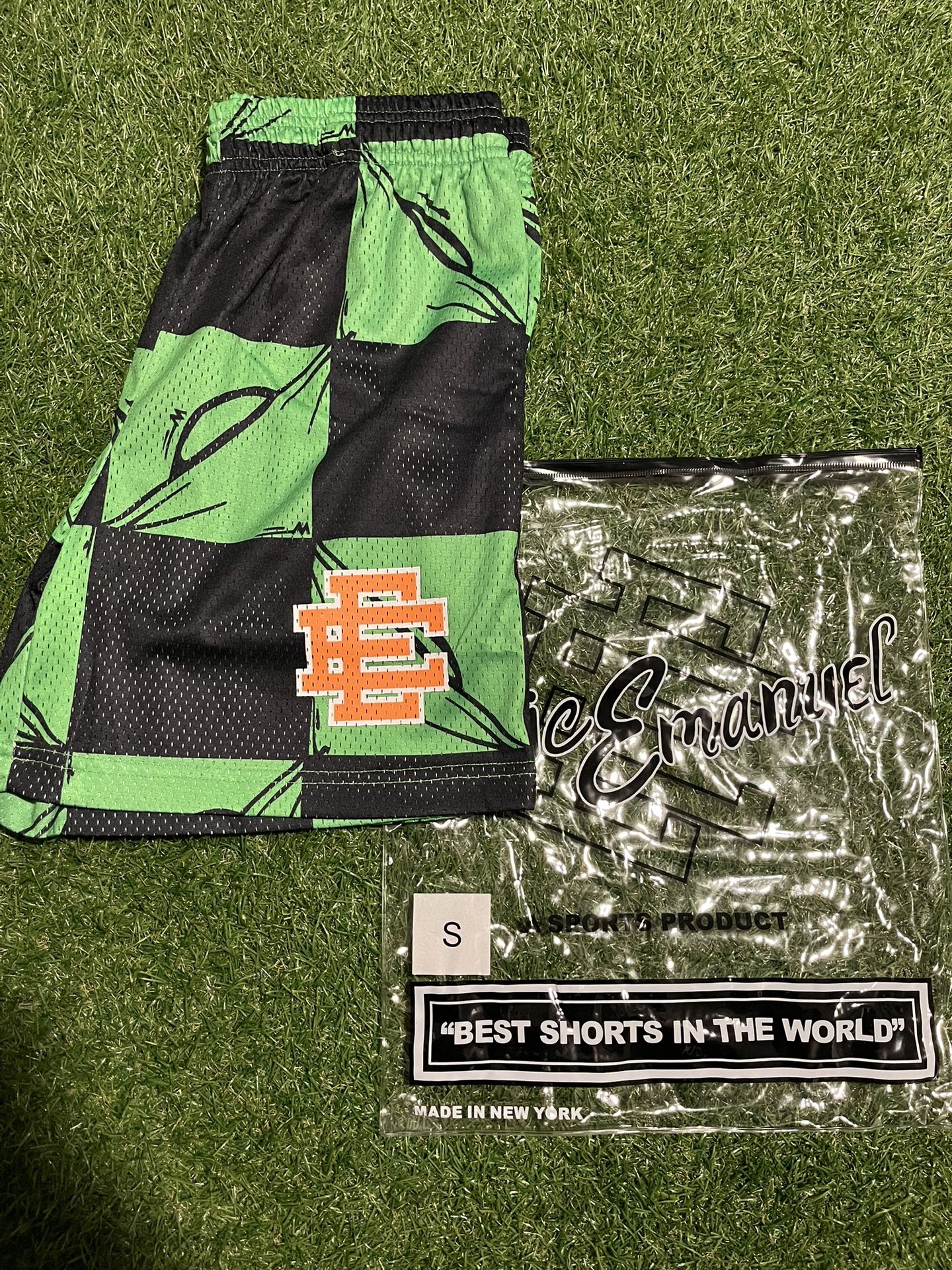 *BRAND NEW* ERIC EMANUEL x MATTY BOY EE SSHORTS 99 EYES “SLIME/ORANGE” S