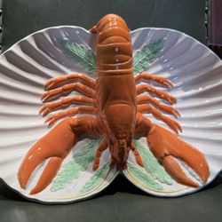 Vintage Orango Lobster 3D Ceramic Seafood Serving Platter(Pre-Owned)