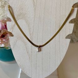 18K Gold Plated Snake Necklace - New