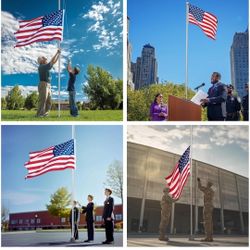 25ft 13 Gauge Thicken Sectional Flag Pole Kit Aluminum Flagpole Set W/ FLAG